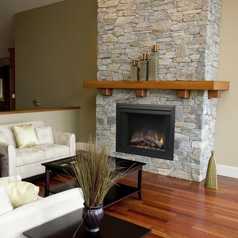 39-Inch Purifire Deluxe Built-in Electric Firebox With Logs  (BF39DXP) - angle view