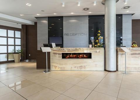 Opti-V™ Duet 55-Inch Built-In Electric Fireplace with Inner Glow Logs (VF5452L) - side view