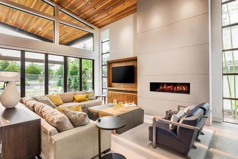 Opti-V™ Duet 55-Inch Built-In Electric Fireplace with Inner Glow Logs (VF5452L) - detail close-up