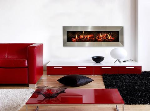 Opti-V™ Duet 55-Inch Built-In Electric Fireplace with Inner Glow Logs (VF5452L) - back view