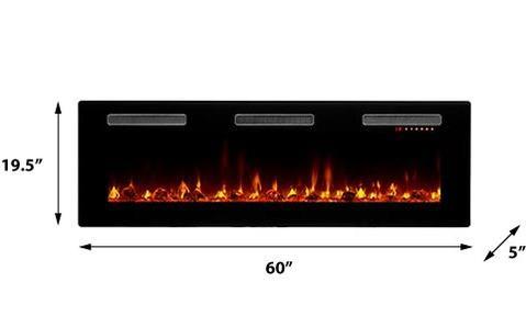 Dimplex Sierra 60-Inch Wall Mount Linear Electric Fireplace - SIL60