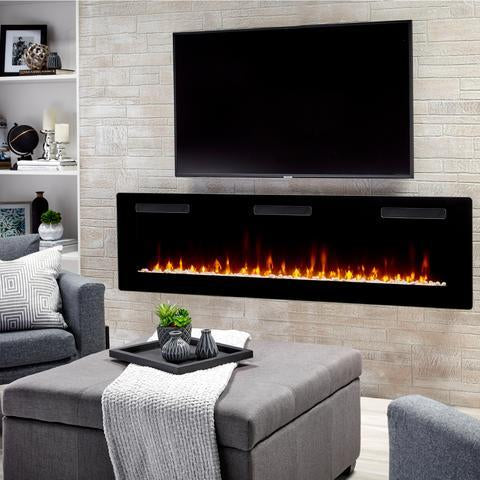 Sierra 72-Inch Wall Mount Linear Electric Fireplace - top view