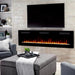 Sierra 72-Inch Wall Mount Linear Electric Fireplace - top view