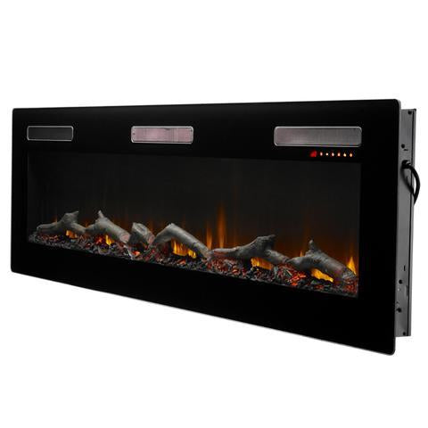 Sierra 72-Inch Wall Mount Linear Electric Fireplace - detail close-up