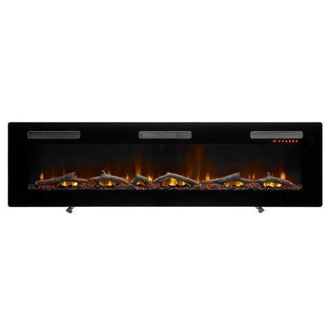 Sierra 72-Inch Wall Mount Linear Electric Fireplace - specifications diagram