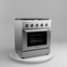 Empava 30" Slide-In Single Oven Natural Gas Range with 4 Burners - 4.2 cu. ft., EMPV-30GR03 Empava