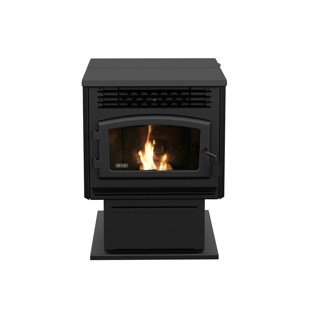 Drolet Eco-55 Pellet Stove With 4 Basement Venting Kit DP00070KVB