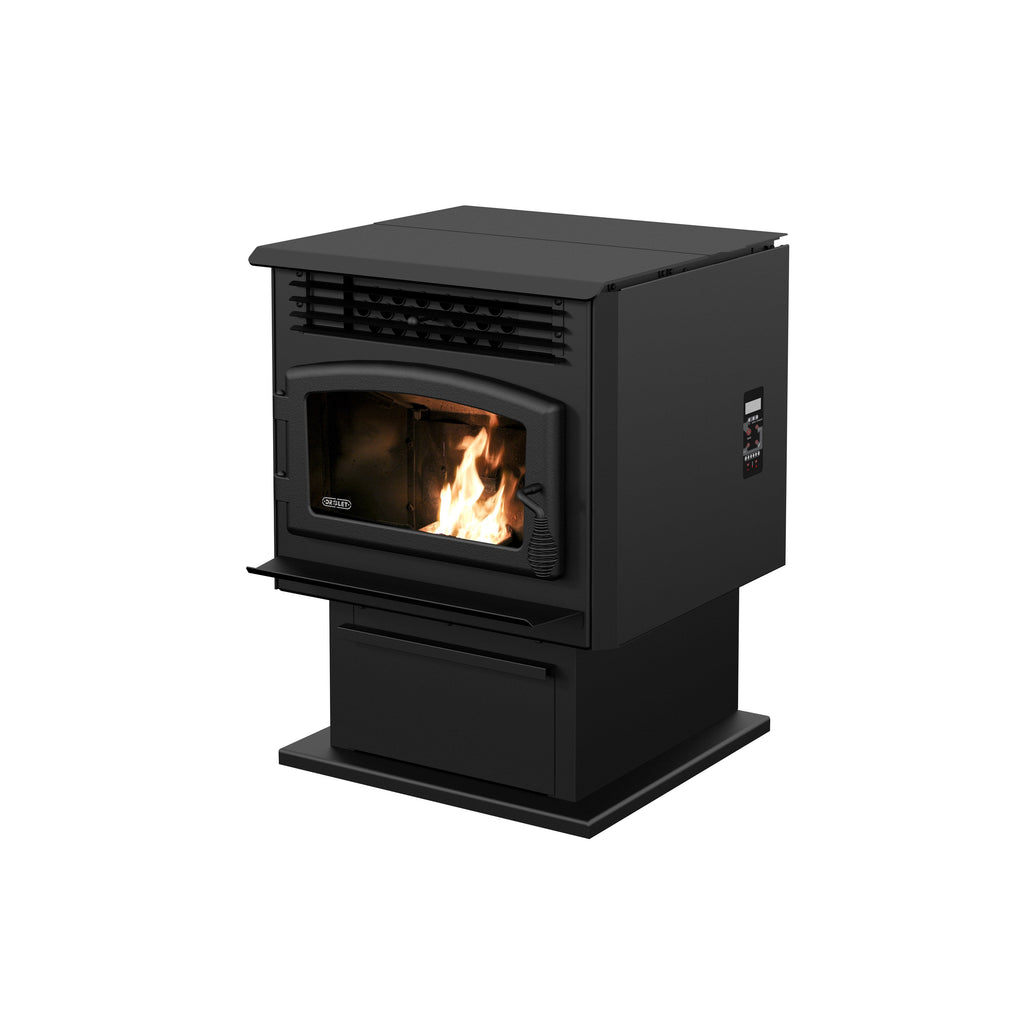 Drolet Eco-55 Pellet Stove With 4 Basement Venting Kit DP00070KVB