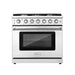Empava 36" Slide-In Single Oven Natural Gas Range with 6 Burners - 6 cu.ft, EMPV-36GR11 Empava