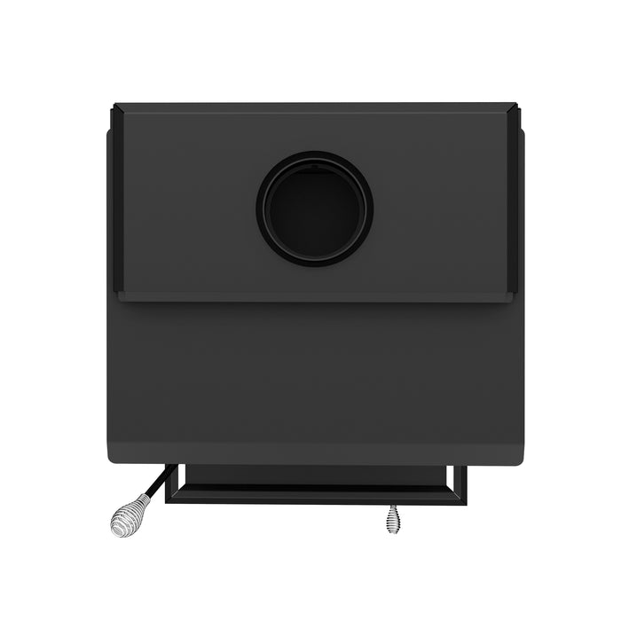 Drolet Escape 1800 Wood Stove - Brushed Nickel Door - DB03111 Drolet