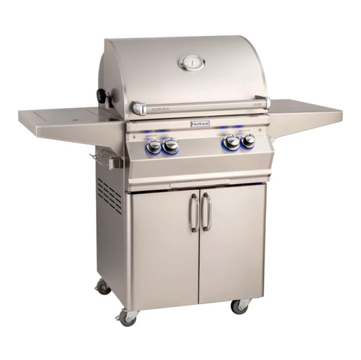 Fire Magic Aurora A430s 24-Inch Natural Gas Freestanding Grill w/ Flush Mounted Single Side Burner, 1 Sear Burner, Backburner, Rotisserie Kit and Analog Thermometer - A430S-8LAN-62 - Fire Magic Grills Fire Magic