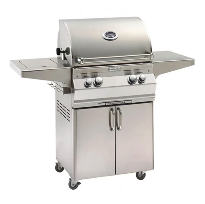 Fire Magic Aurora A430s 24-Inch Propane Gas Freestanding Grill w/ Backburner, Rotisserie Kit and Analog Thermometer - A430S-8EAP-61 - Fire Magic Grills Fire Magic