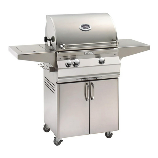 Fire Magic Aurora A430s 24-Inch Propane Gas Freestanding Grill w/ Flush Mounted Single Side Burner, 1 Sear Burner and Analog Thermometer - A430S-7LAP-62 - Fire Magic Grills Fire Magic