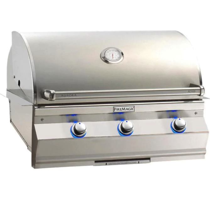Fire Magic Aurora A540I 30-Inch Built-In Natural Gas Grill With Analog Thermometer - A540I-7EAN - Fire Magic Grills Fire Magic