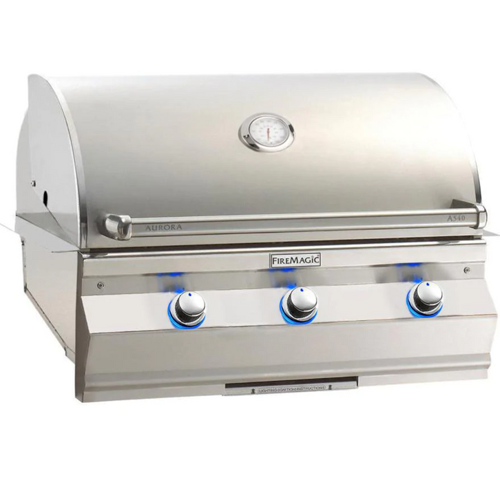 Fire Magic Aurora A540I 30-Inch Built-In Propane Gas Grill With Analog Thermometer - A540I-7EAP - Fire Magic Grills Fire Magic