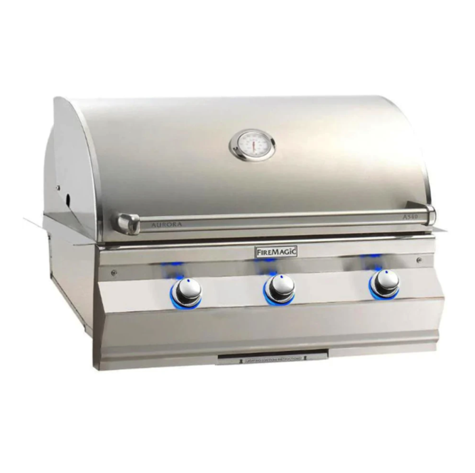 Fire Magic Aurora A540i 30-Inch Natural Gas Built-In Grill w/ 1 Sear Burner and Analog Thermometer - A540I-7LAN - Fire Magic Grills Fire Magic