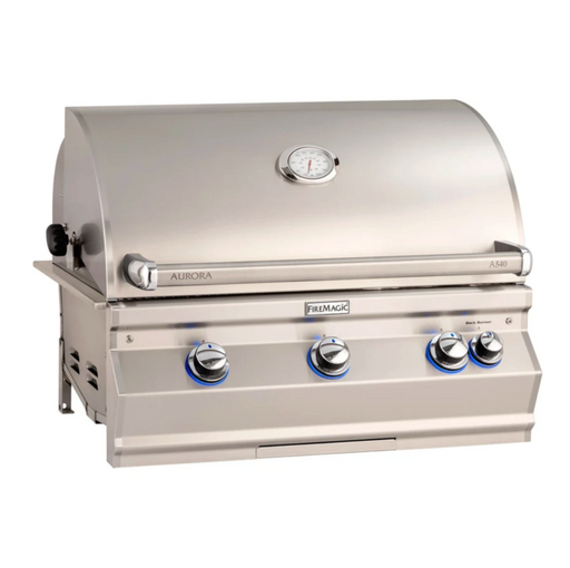 Fire Magic Aurora A540i 30-Inch Natural Gas Built-In Grill w/ 1 Sear Burner, Backburner, Rotisserie Kit and Analog Thermometer - A540I-8LAN - Fire Magic Grills Fire Magic