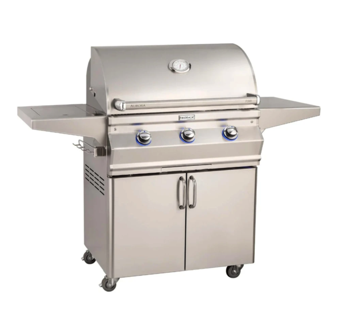 Fire Magic Aurora A540s 30-Inch Natural Gas Freestanding Grill w/ Flush Mounted Single Side Burner, 1 Sear Burner and Analog Thermometer - A540S-7LAN-62 - Fire Magic Grills Fire Magic