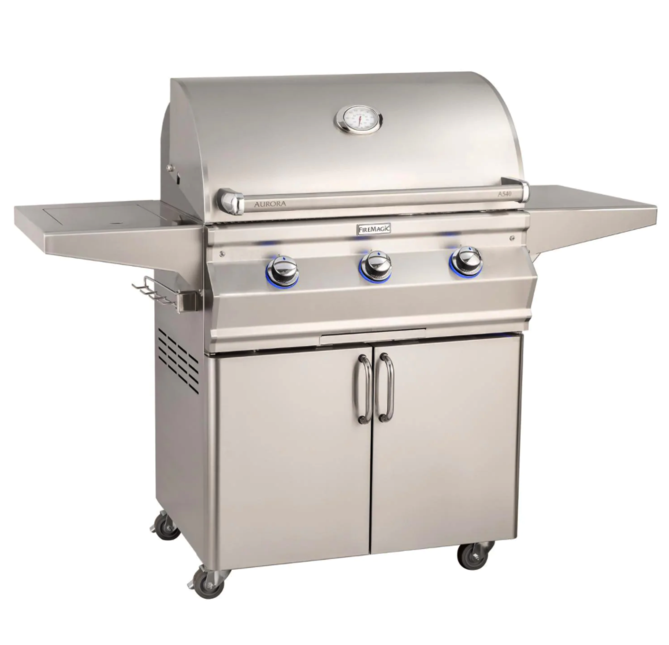 Fire Magic Aurora A540S 30-Inch Propane Gas Grill With One Infrared Burner, Side Burner, And Analog Thermometer - A540S-7LAP-62 - Fire Magic Grills Fire Magic