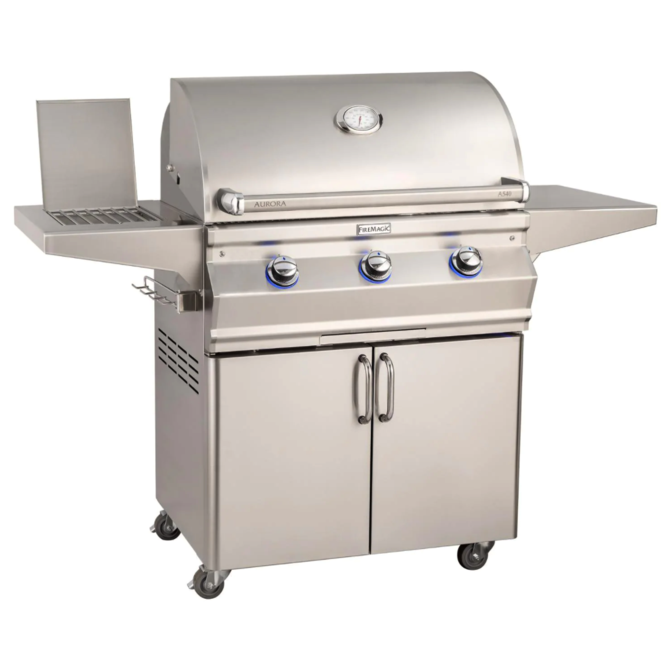 Fire Magic Aurora A540S 30-Inch Propane Gas Grill With One Infrared Burner, Side Burner, And Analog Thermometer - A540S-7LAP-62 - Fire Magic Grills Fire Magic