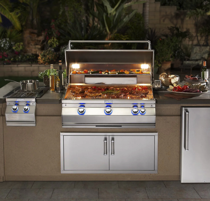 Fire Magic Aurora A660I 30-Inch Built-In Natural Gas Grill With One Infrared Burner, Rotisserie, And Analog Thermometer - A660I-8LAN - Fire Magic Grills Fire Magic