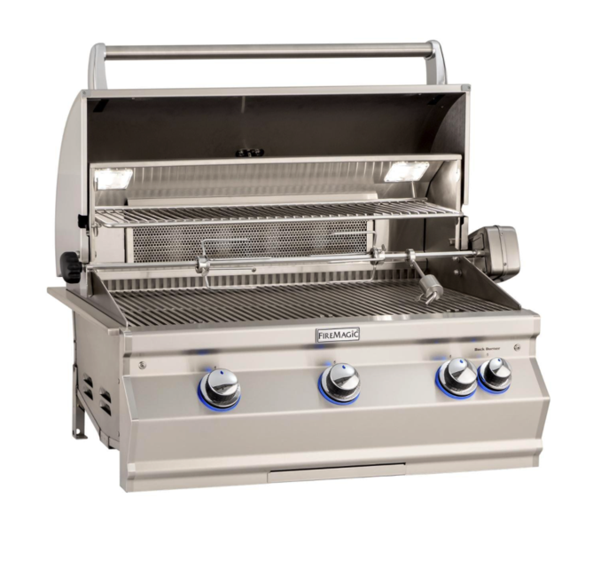 Fire Magic Aurora A660I 30-Inch Built-In Propane Gas Grill With Rotisserie And Analog Thermometer - A660I-8EAP - Fire Magic Grills Fire Magic
