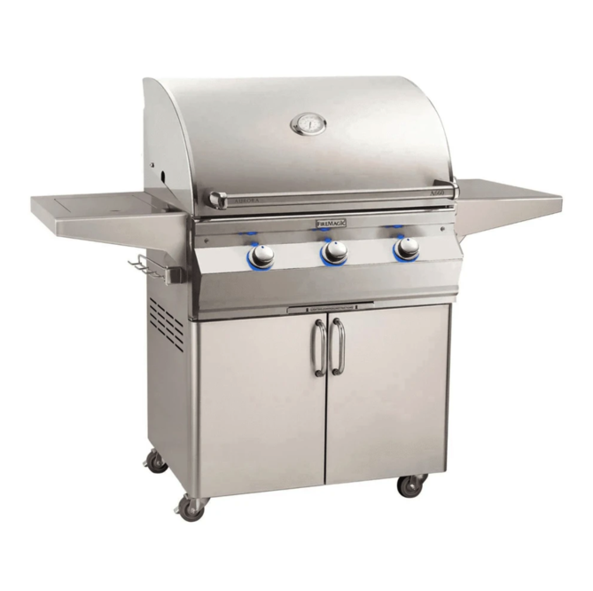 Fire Magic Aurora A660s 30-Inch Natural Gas Freestanding Grill w/ Flush Mounted Single Side Burner and Analog Thermometer - A660S-7EAN-62 - Fire Magic Grills Fire Magic