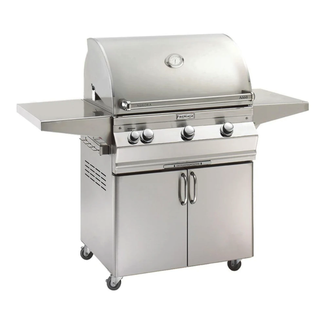 Fire Magic Aurora A660s 30-Inch Propane Gas Freestanding Grill w/ Analog Thermometer - A660S-7EAP-61 - Fire Magic Grills Fire Magic