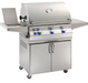 Fire Magic Aurora A660S 30-Inch Propane Gas Grill With One Infrared Burner, Rotisserie, Side Burner, And Analog Thermometer - A660S-8LAP-62 - Fire Magic Grills Fire Magic