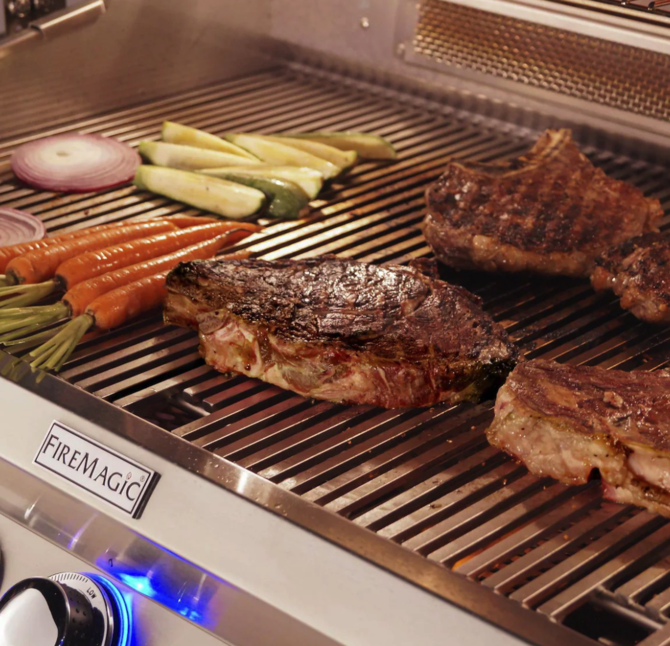 Fire Magic Aurora A790I 36-Inch Built-In Natural Gas Grill With One Infrared Burner, Magic View Window, And Analog Thermometer - A790I-7LAN-W Fire Magic