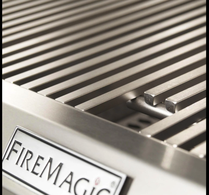 Fire Magic Aurora A790I 36-Inch Built-In Natural Gas Grill With One Infrared Burner, Magic View Window, Rotisserie, And Analog Thermometer - A790I-8LAN-W Fire Magic