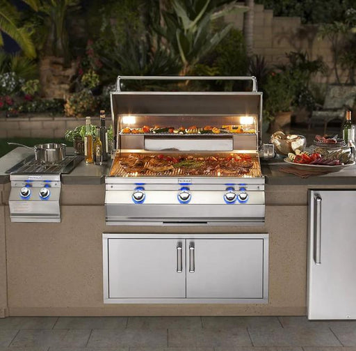 Fire Magic Aurora A790I 36-Inch Built-In Natural Gas Grill With One Infrared Burner, Rotisserie, And Analog Thermometer - A790I-8LAN Fire Magic