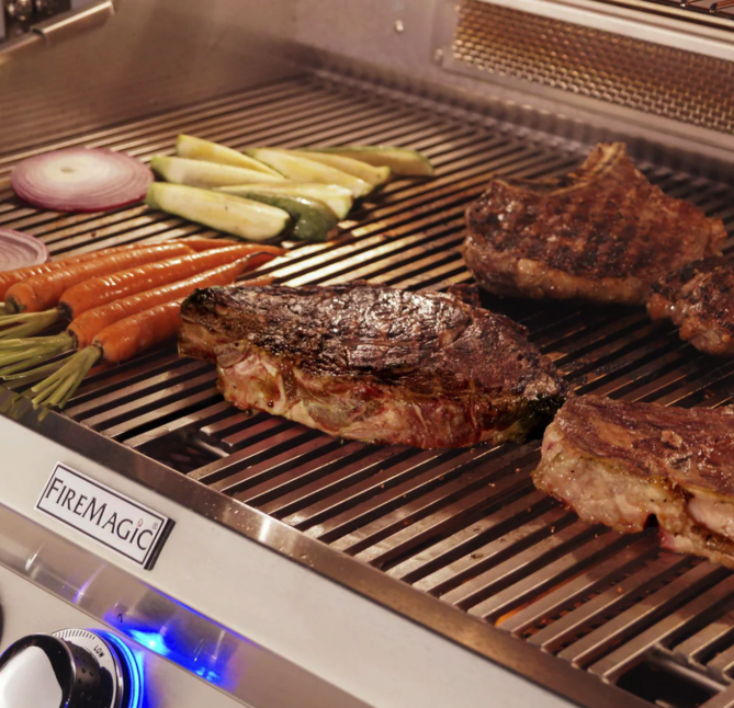 Fire Magic Aurora A790I 36-Inch Built-In Propane Gas Grill With One Infrared Burner, Magic View Window, And Analog Thermometer - A790I-7LAP-W - Fire Magic Grills Fire Magic