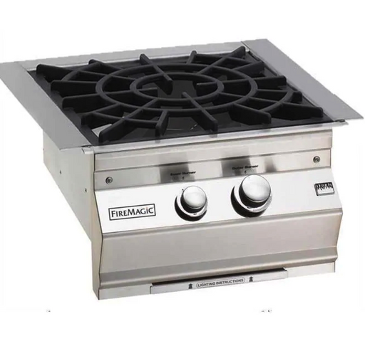 Fire Magic Aurora Built-In Natural Gas Power Burner W/ Porcelain Coated Cast Iron Grid - 19-7B2N-0 Fire Magic