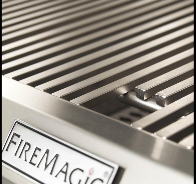 Fire Magic Choice Multi-User Accessible CMA430S 24-Inch Natural Gas Grill With Analog Thermometer On In-Ground Post - CMA430S-RT1N-G6 Fire Magic