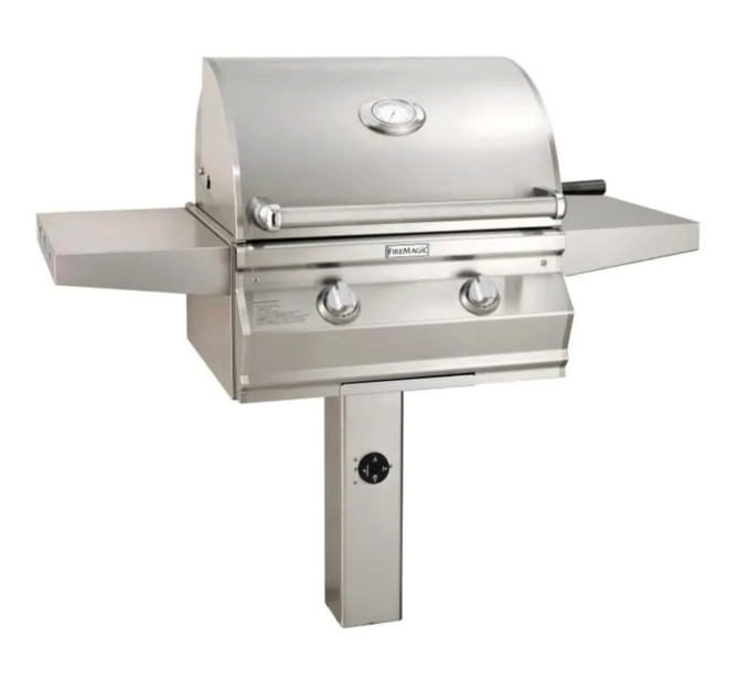 Fire Magic Choice 24" Multi-User In-Ground Post Grill with Analog Thermometer, Liquid Propane - CMA430S-RT1P-G6 Fire Magic