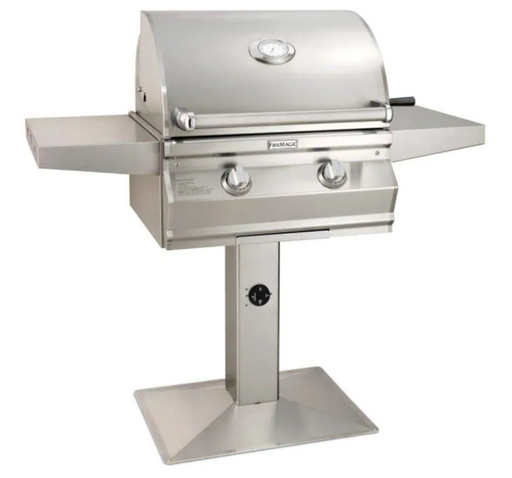 Fire Magic Choice Multi-User Accessible CMA430S 24-Inch Propane Gas Grill With Analog Thermometer On Patio Post - CMA430S-RT1P-P6 - Fire Magic Grills Fire Magic