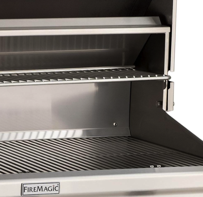 Fire Magic Choice Multi-User CM430S 24-Inch Natural Gas Grill With Analog Thermometer On Patio Post - CM430S-RT1N-P6 Fire Magic