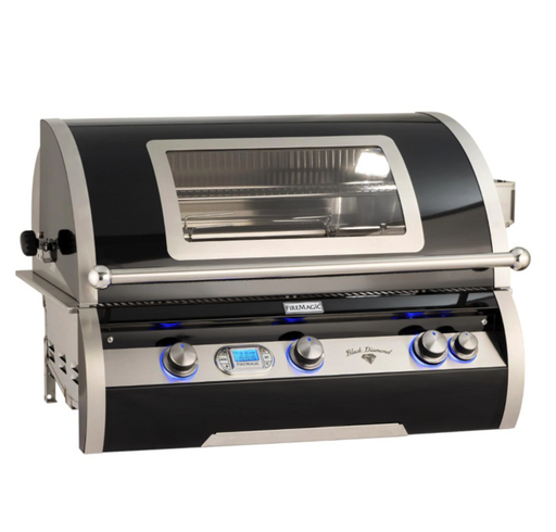 Fire Magic Echelon Black Diamond H790I 36-Inch Built-In Natural Gas Grill W/ Magic View Window, Rotisserie, & Digital Thermometer - H790I-8E1N-W - Fire Magic Grills Fire Magic