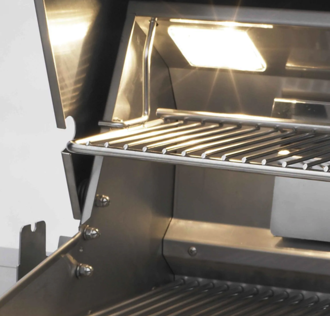 Fire Magic Echelon Black Diamond H790I 36-Inch Built-In Propane Gas Grill W/ Magic View Window, Rotisserie, & Digital Thermometer - H790I-8E1P-W - Fire Magic Grills