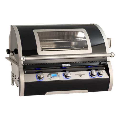 Fire Magic Echelon Black Diamond H790I 36-Inch Built-In Propane Gas Grill W/ One Infrared Burner, Magic View Window, Rotisserie, & Digital Thermometer - H790I-8L1P-W - Fire Magic Grills Fire Magic