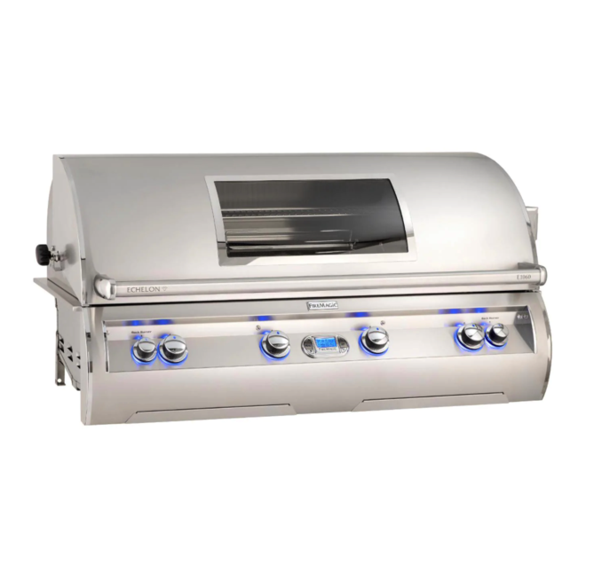 Fire Magic Echelon Diamond E1060I 48-Inch Built-In Natural Gas Grill W/ One Infrared Burner, Magic View Window, Rotisserie, & Digital Thermometer - E1060I-8L1N-W - Fire Magic Grills Fire Magic