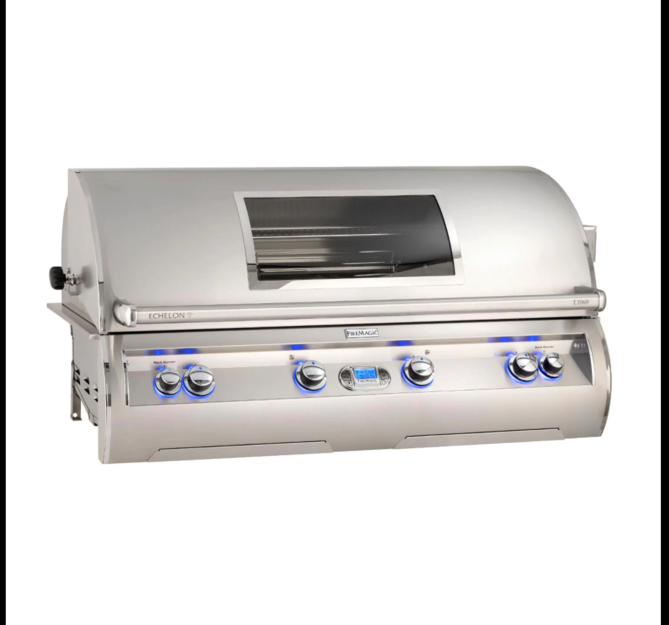 Fire Magic Echelon Diamond E1060I 48-Inch Built-In Natural Gas Grill W/ One Infrared Burner, Magic View Window, Rotisserie, & Digital Thermometer - E1060I-8L1N-W - Fire Magic Grills Fire Magic