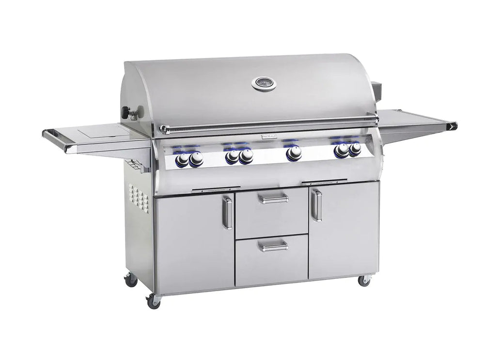 Fire Magic Echelon Diamond E1060s 48" A Series Freestanding Gas Grill With Rotisserie, Infrared Burner, Single Side Burner & Analog Thermometer, Propane - E1060S-8LAP-62 Fire Magic