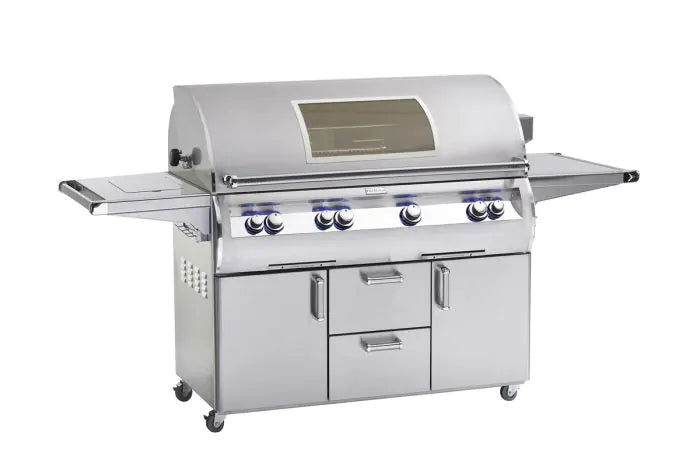 Fire Magic Echelon Diamond E1060s 48" A Series Freestanding Gas Grill With Rotisserie, Single Side Burner, Analog Thermometer & Magic View Window, Propane - E1060S-8EAP-62-W Fire Magic