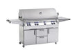 Fire Magic Echelon Diamond E1060s 48" A Series Freestanding Gas Grill With Rotisserie, Single Side Burner, Analog Thermometer & Magic View Window, Natural Gas - E1060S-8EAN-62-W Fire Magic
