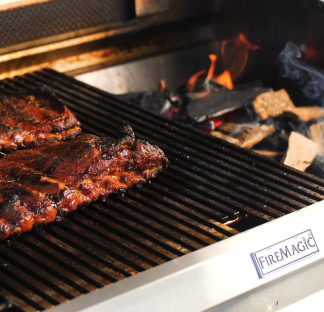 Fire Magic Echelon Diamond E1060S 48-Inch Propane Gas Grill W/ Power Burner, One Infrared Burner, Magic View Window, Rotisserie, & Digital Thermometer - E1060S-8L1P-51-W Fire Magic