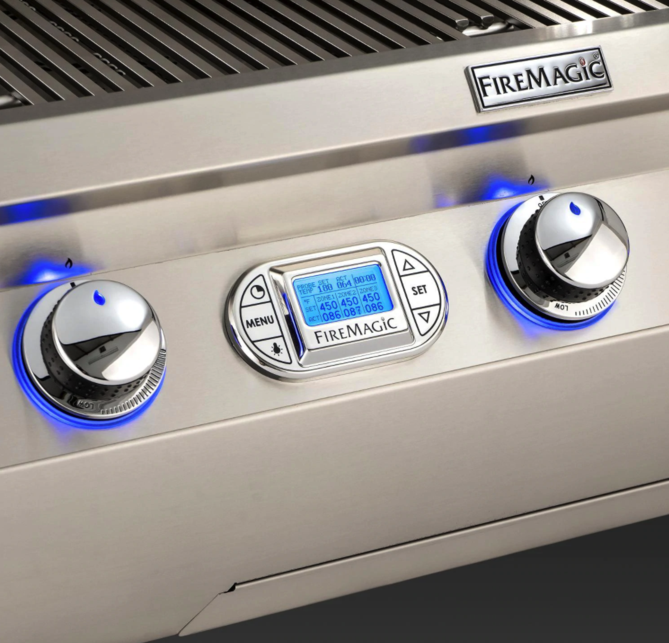 Fire Magic Echelon Diamond E1060S 48-Inch Propane Gas Grill W/ Power Burner, One Infrared Burner, Magic View Window, Rotisserie, & Digital Thermometer - E1060S-8L1P-51-W Fire Magic