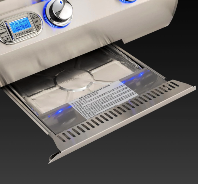Fire Magic Echelon Diamond E660I 30-Inch Built-In Natural Gas Grill W/ One Infrared Burner, Rotisserie, & Digital Thermometer - E660I-8L1N - Fire Magic Grills Fire Magic