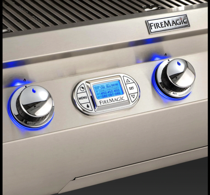 Fire Magic Echelon Diamond E660I 30-Inch Built-In Natural Gas Grill W/ One Infrared Burner, Rotisserie, & Digital Thermometer - E660I-8L1N - Fire Magic Grills Fire Magic
